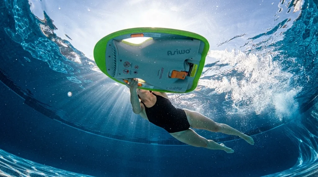 The Electric Swimming Kickboard: 3-Speed Motorized Assist for Pool & Lake Fun