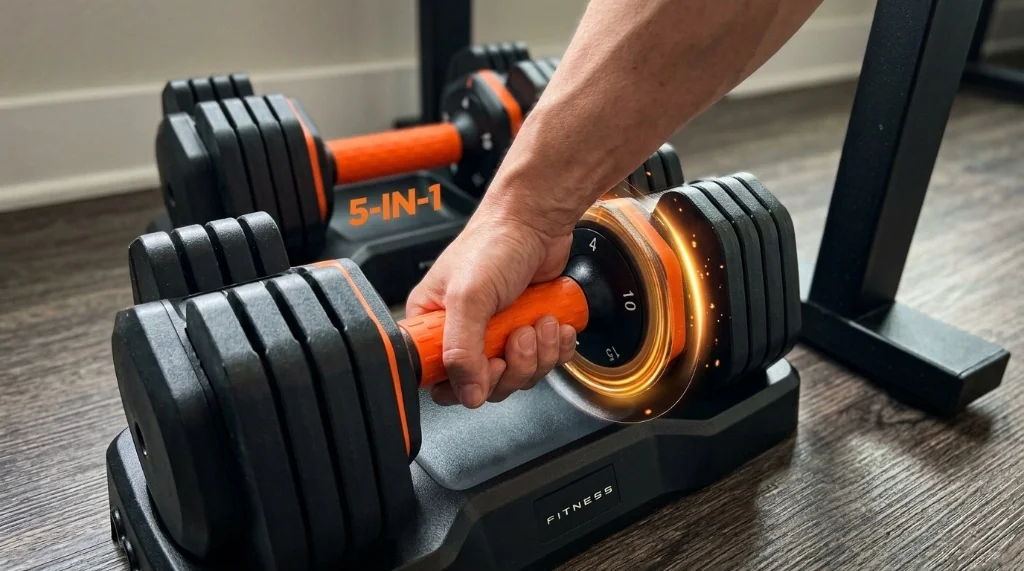 LifeOG 2026 FDB2 updated adjustable dumbbell set of 2 with quick dial base