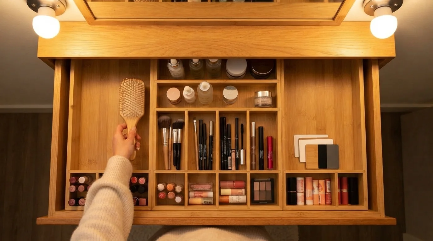 ROYAL CRAFT WOOD luxury bamboo expandable bathroom drawer organizer dividers
