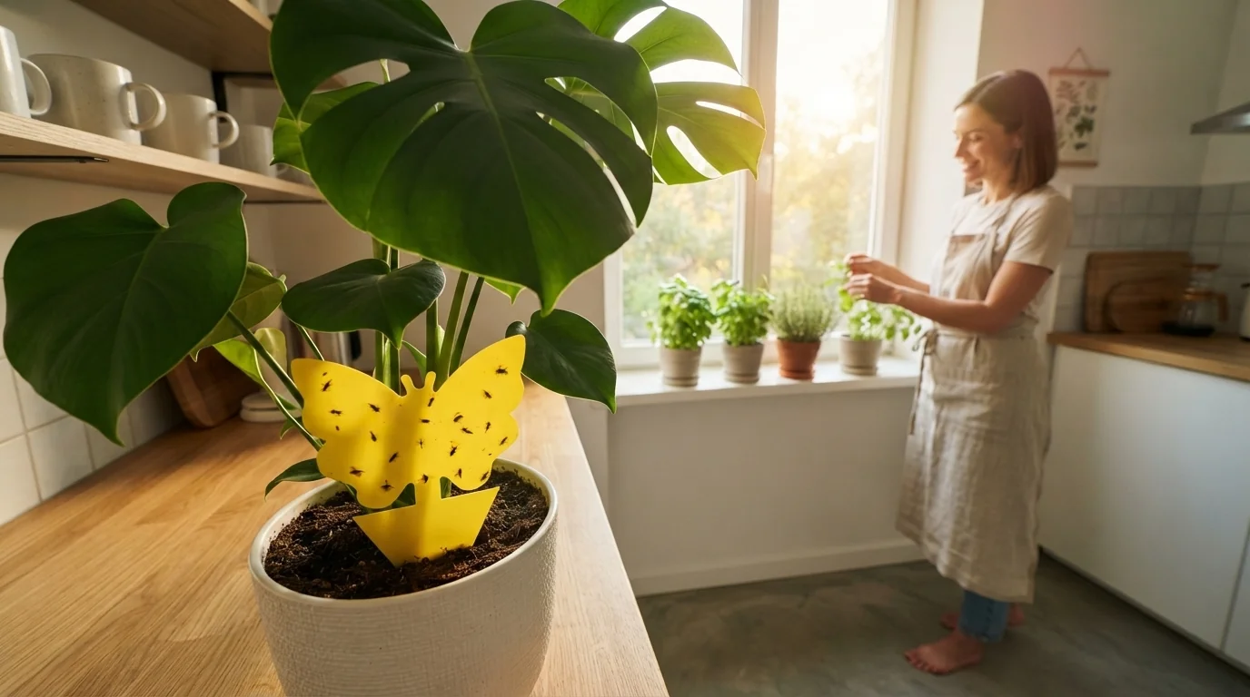 Landisun double-sided yellow sticky insect traps for indoor plants